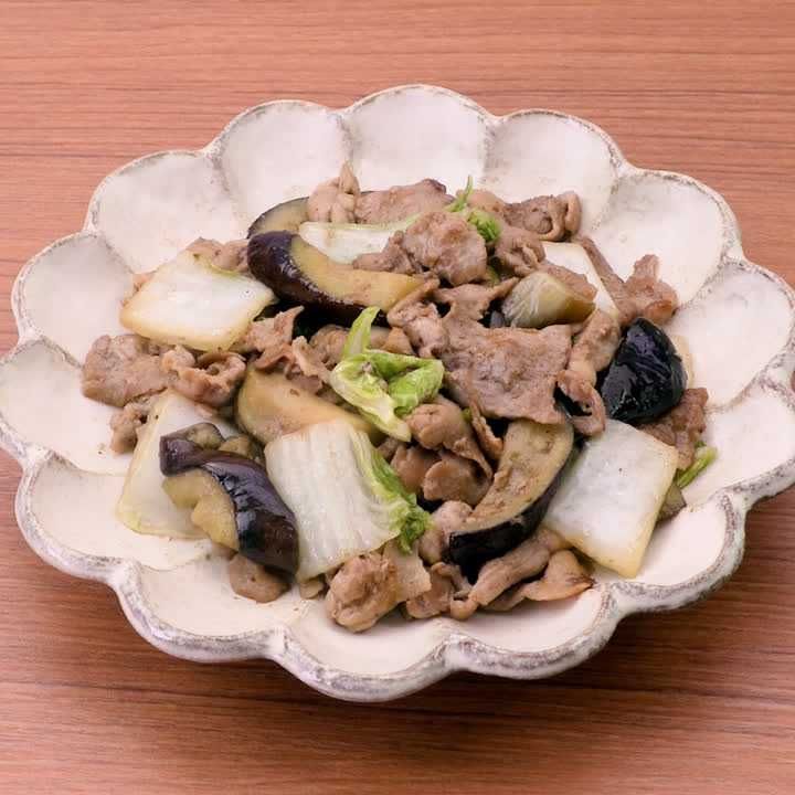 豚こまと白菜のポン酢炒め