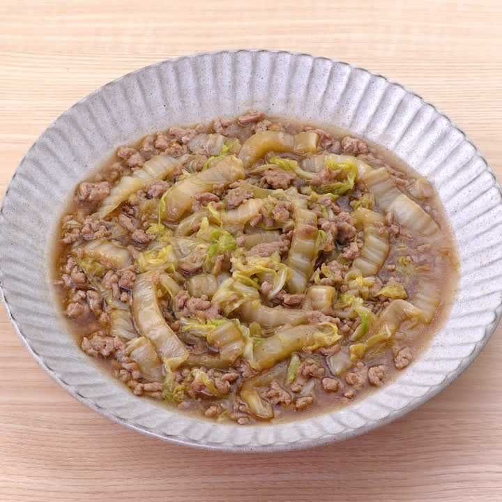 白菜とそぼろのあんかけ