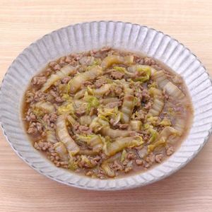 「白菜とそぼろのあんかけ」のレシピ動画