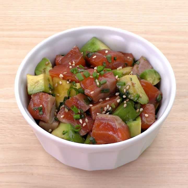 サーモンのポキ風