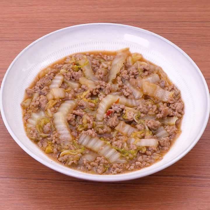 豚ひき肉と白菜のピリ辛あんかけ