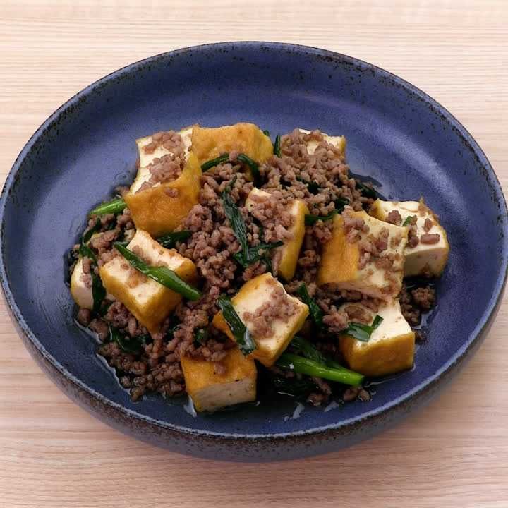 厚揚げそぼろ炒め