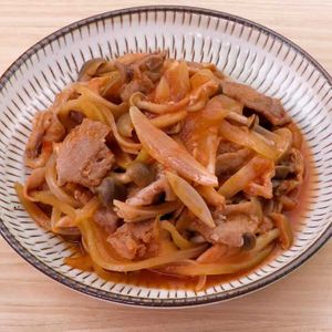 「レンジでポークケチャップ」のレシピ動画