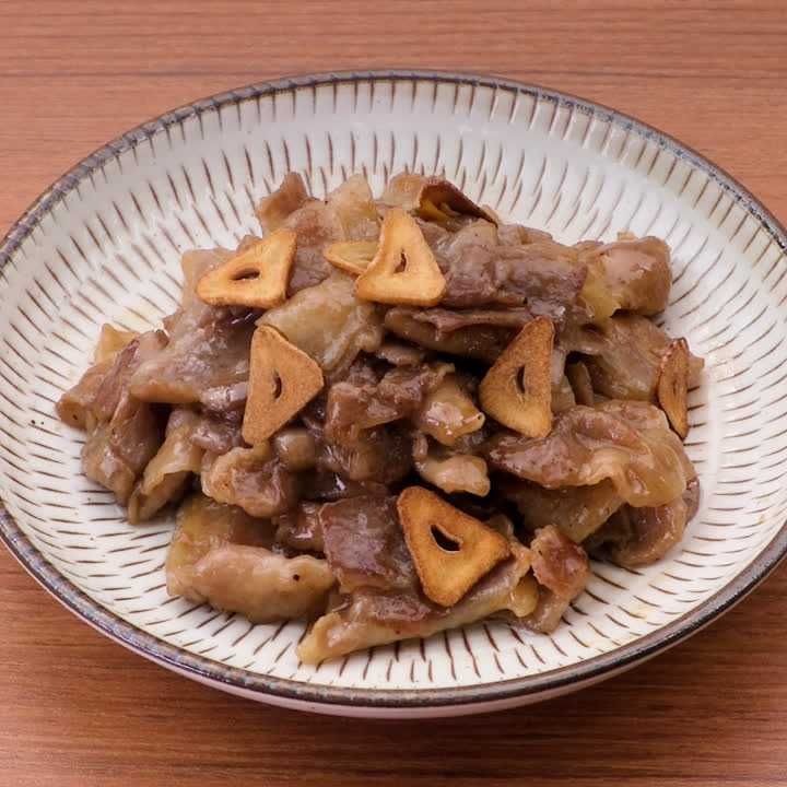 豚バラのにんにく炒め
