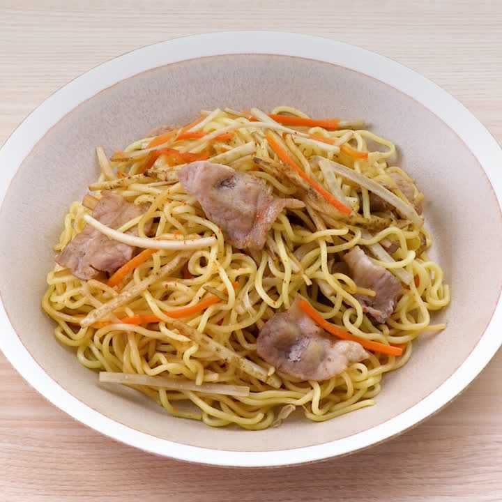 豚肉とごぼうの焼きそば