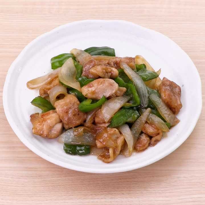 鶏もも肉とピーマンの甘辛炒め