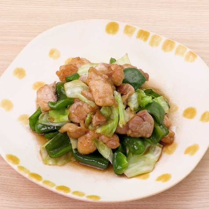 鶏もも肉とキャベツの甘辛炒め