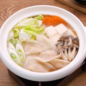 「もちもち水餃子鍋」のレシピ動画