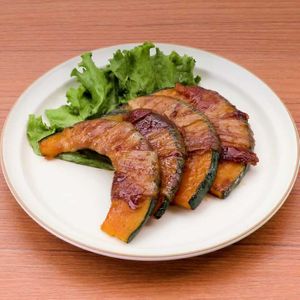 「カボチャの肉巻き」のレシピ動画