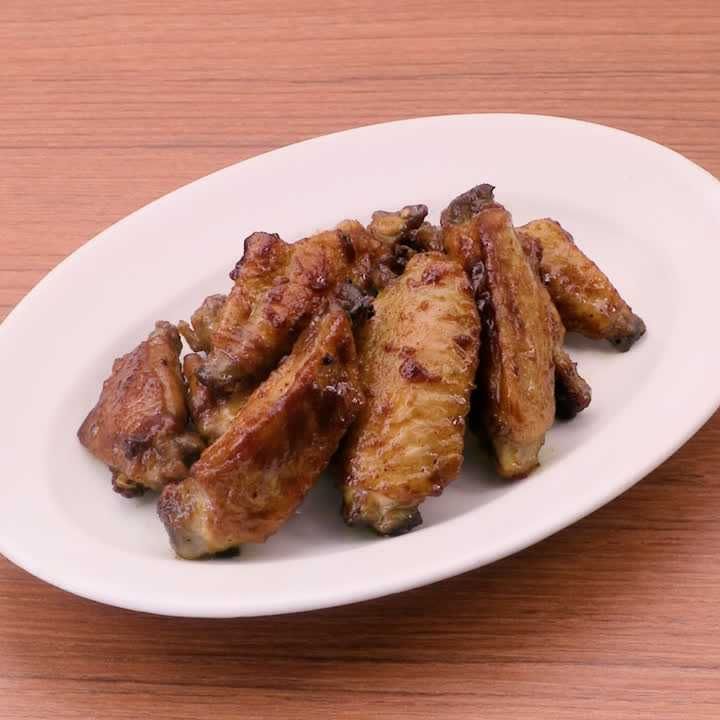 手羽中のカレー風味照り焼き
