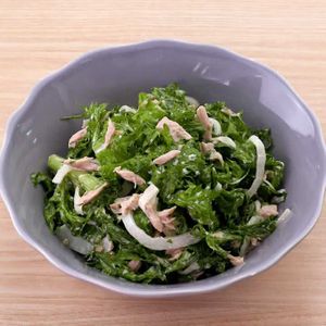 「わさび菜のツナマヨサラダ」のレシピ動画