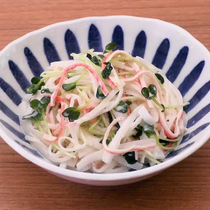 大根とかにかまぼこのマヨサラダ