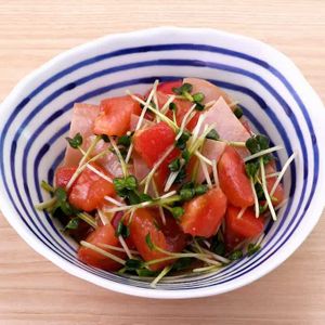 トマトとハムの和風サラダ