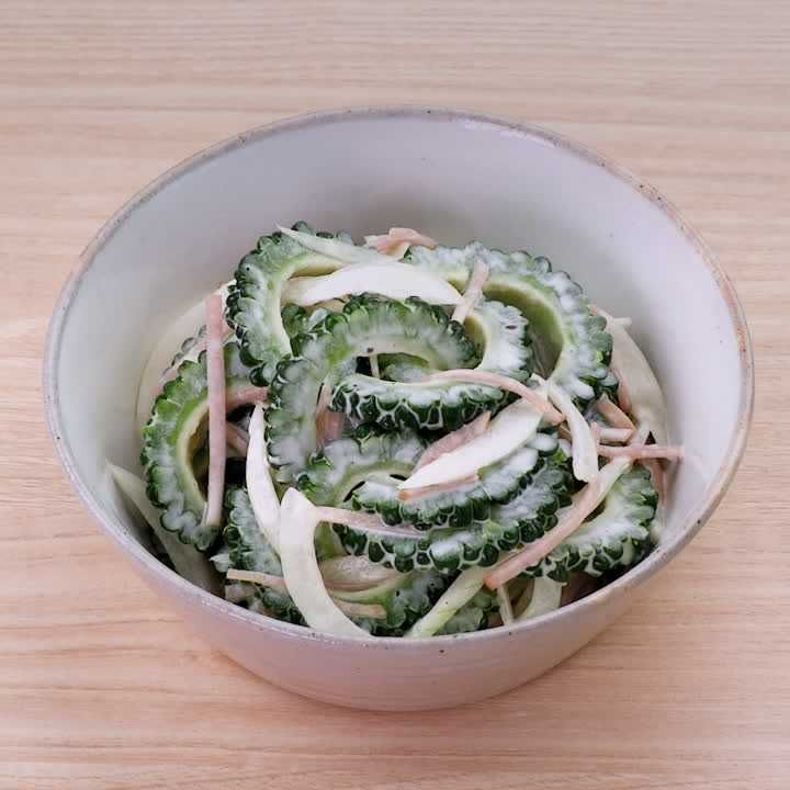 ゴーヤとハムのマヨサラダ