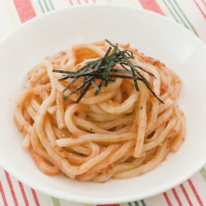 ふりかけで作るたらこバターうどん