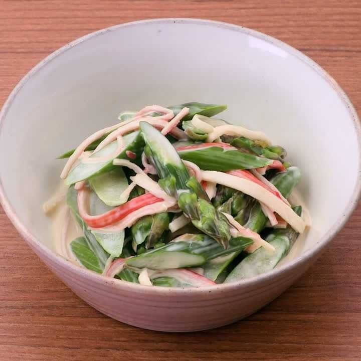 アスパラとかにかまぼこのマヨサラダ