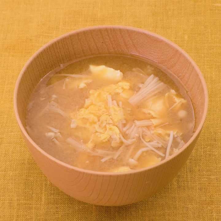 えのきと卵の味噌汁