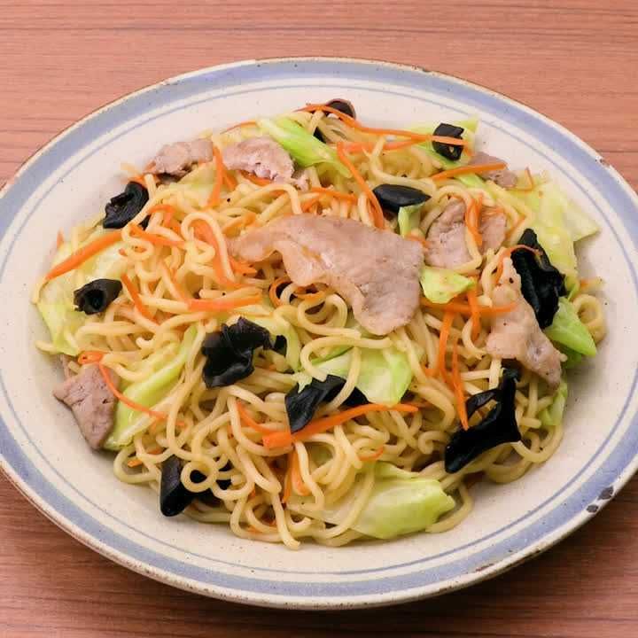 豚肉ときくらげの焼きそば