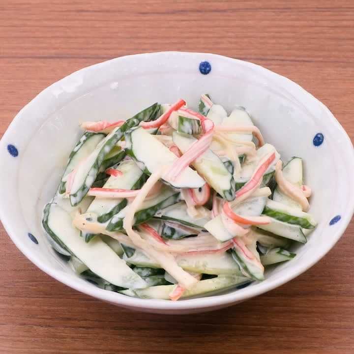 きゅうりとかにかまぼこのマヨサラダ