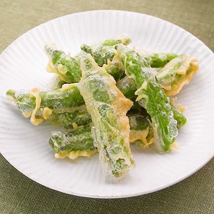 米粉で作るししとうの天ぷら