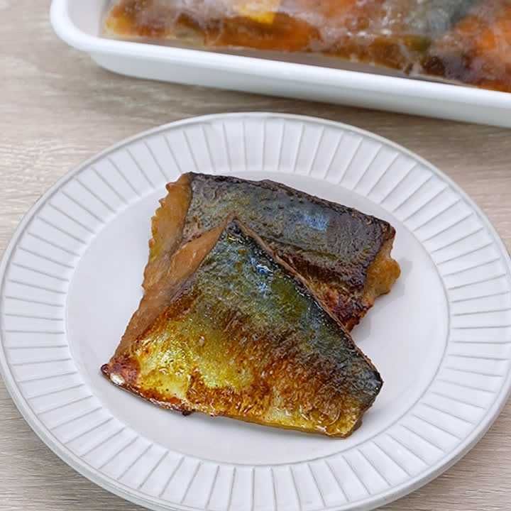 下味冷凍 サバのめんつゆカレー焼き