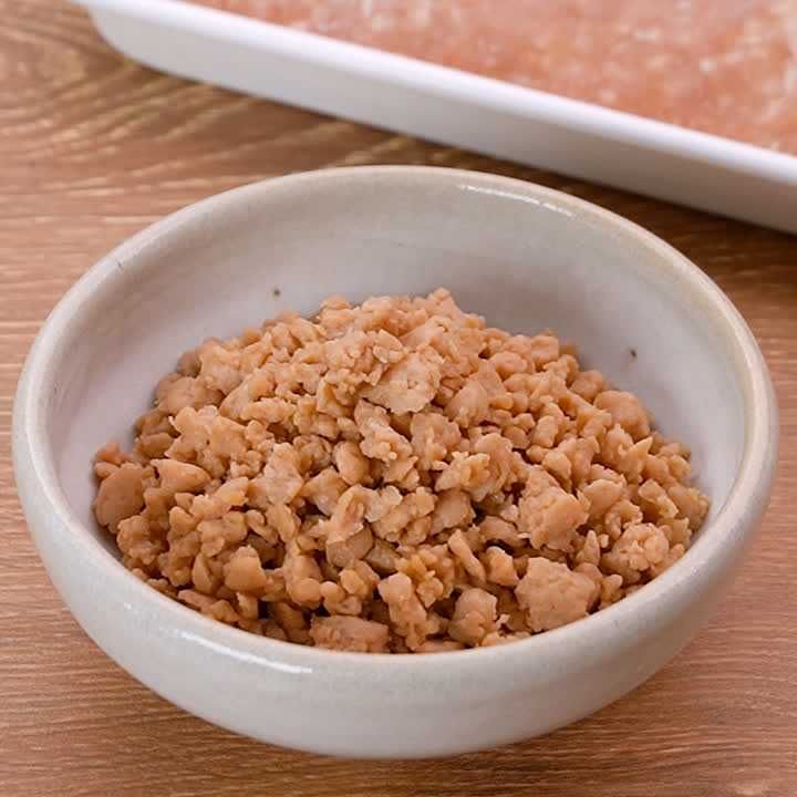 まとめて作って平日楽々♪ 下味冷凍 鶏そぼろのレシピ動画・作り方