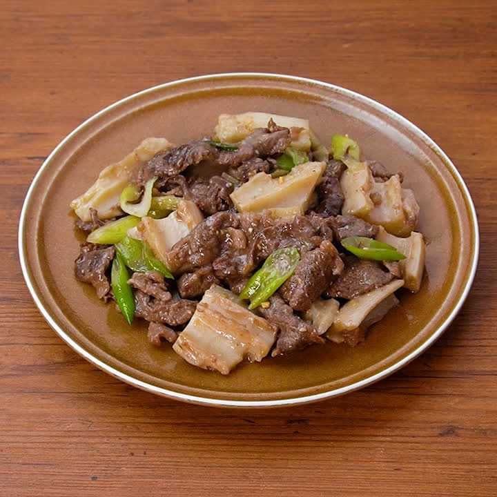 牛肉とれんこんの柚子胡椒みそ炒め