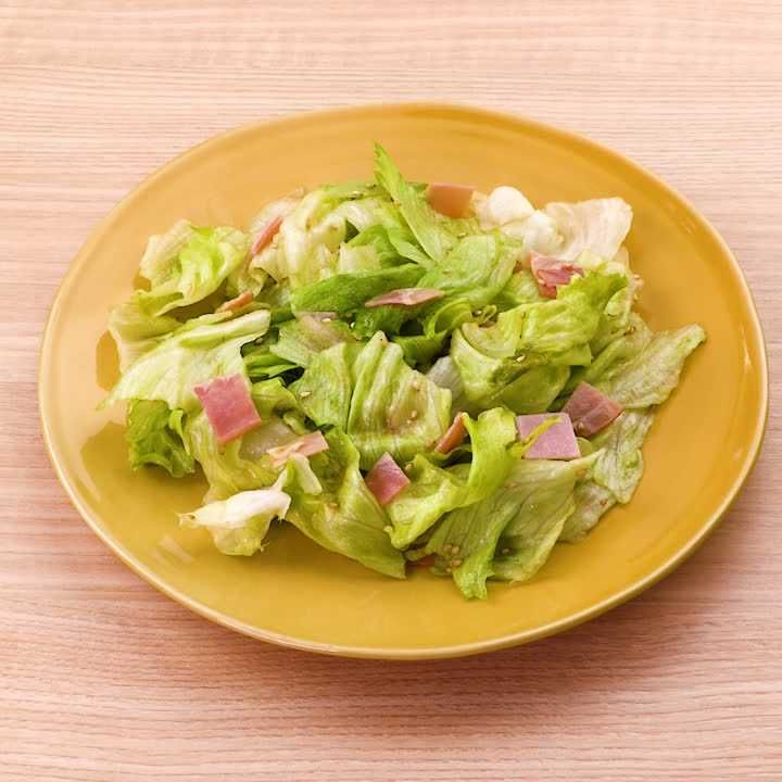 レタスとハムの中華サラダ