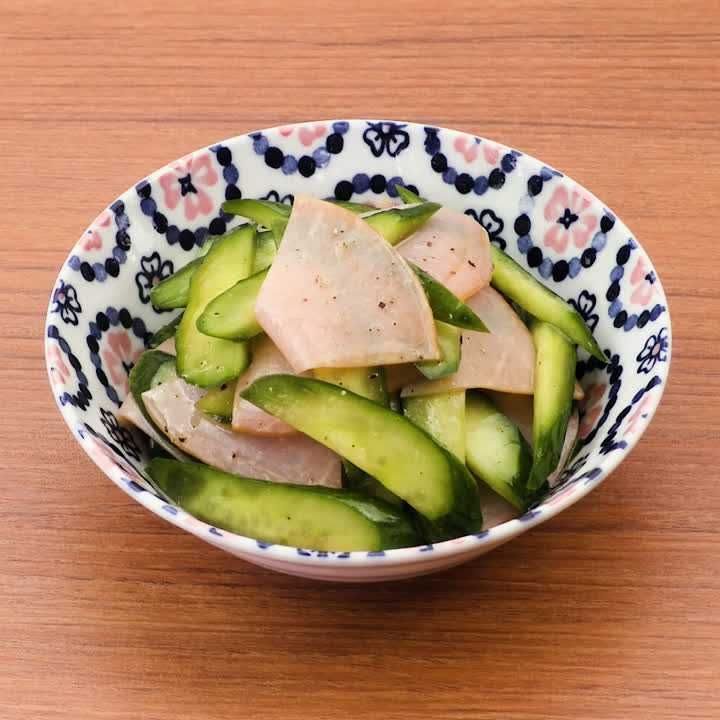 きゅうりとハムの和風サラダ