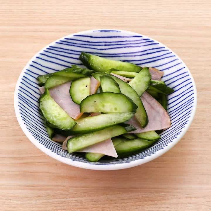 きゅうりとハムのイタリアンサラダ