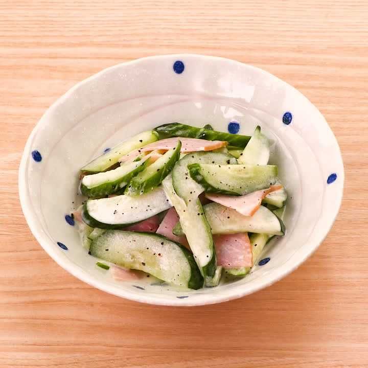 きゅうりとハムのフレンチサラダ