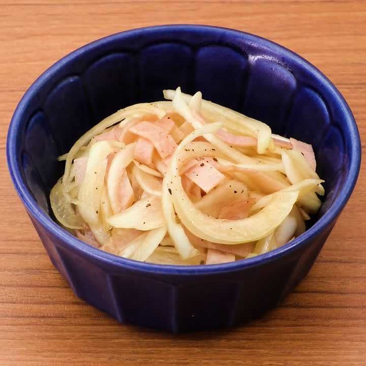 玉ねぎとハムの和風サラダ