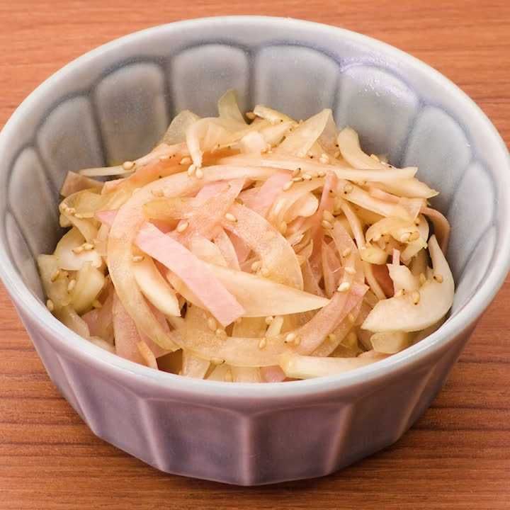 玉ねぎとハムの中華サラダ