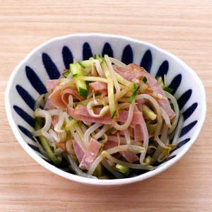 もやしとハムのポン酢サラダ