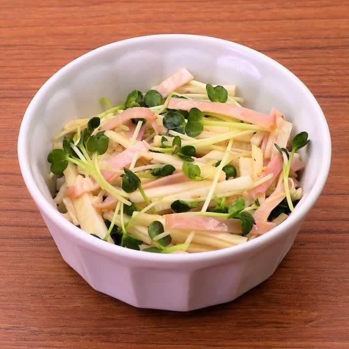 長芋とハムの中華サラダ