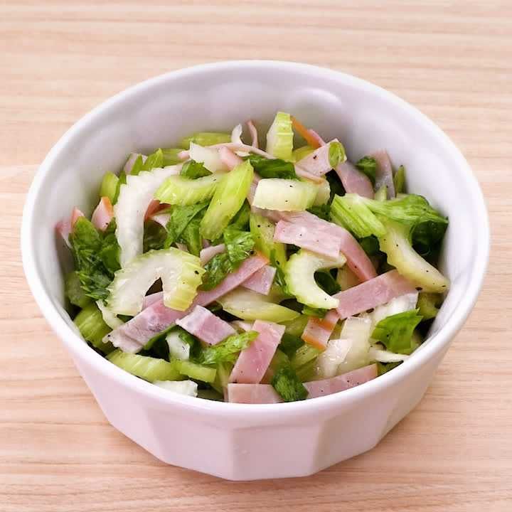 セロリとハムのイタリアンサラダ
