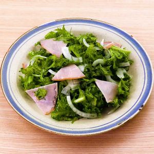 「わさび菜とハムのイタリアンサラダ」のレシピ動画