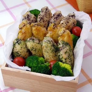 「鶏手羽のから揚げ3種」のレシピ動画