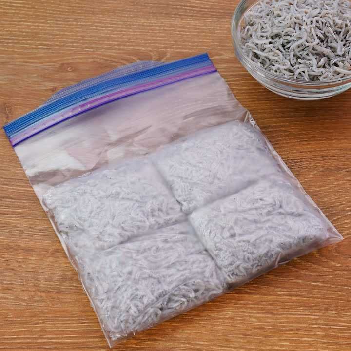 しらすの冷凍保存方法