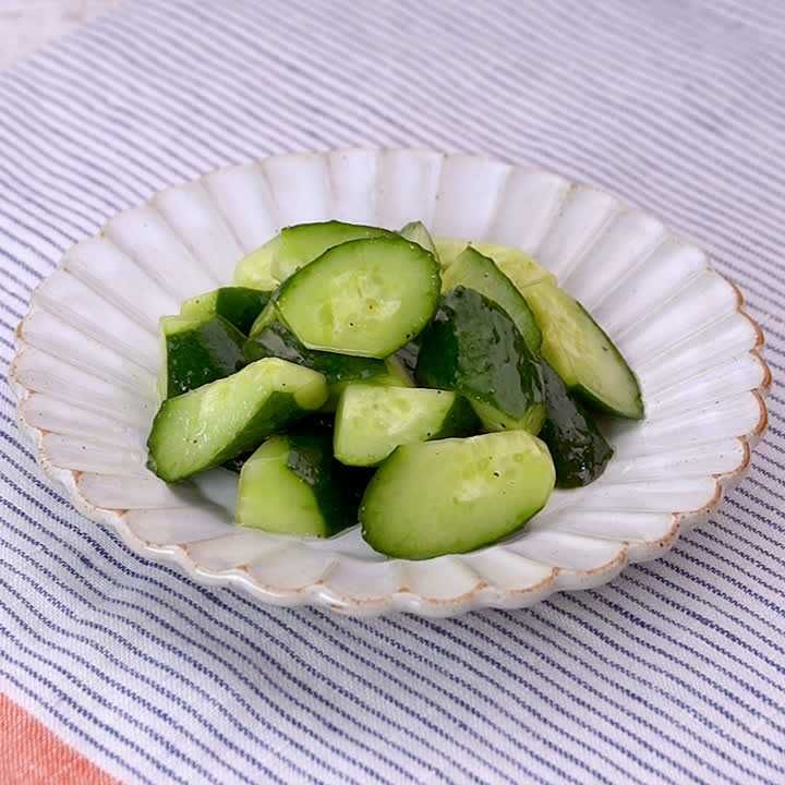 きゅうりのオリーブオイル和え