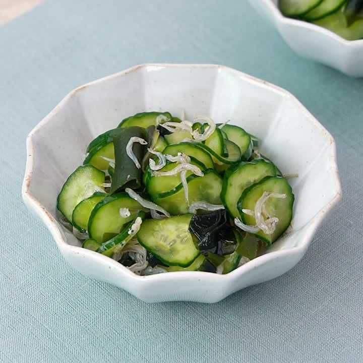 きゅうりとじゃこの酢の物