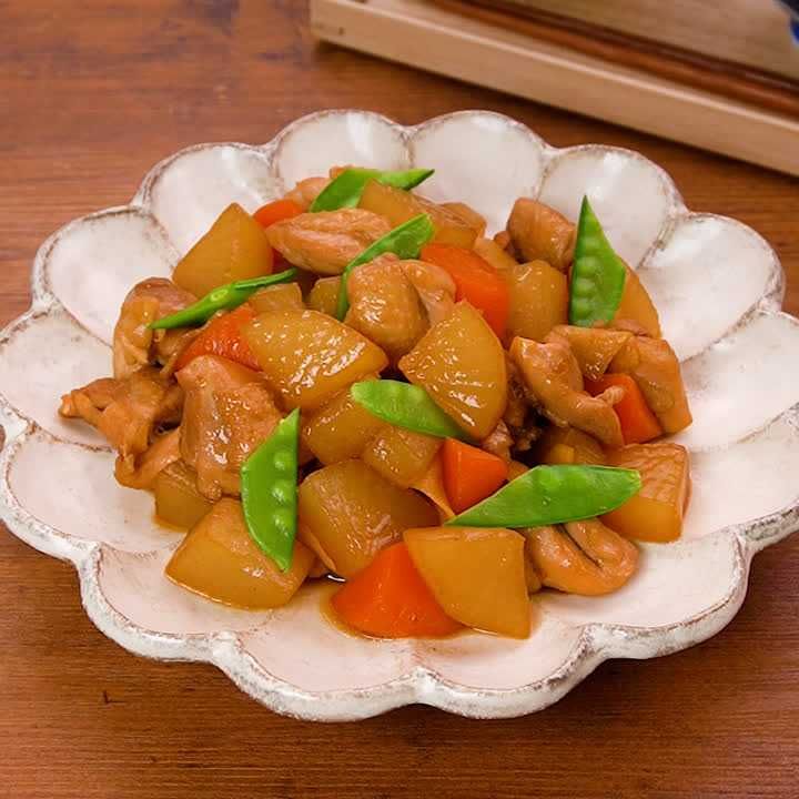 鶏ももと根菜の照り煮