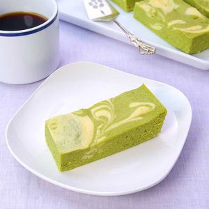 レンジで抹茶のマーブルチーズケーキ