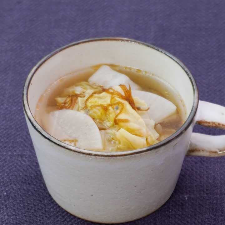 白菜ともずくのさっぱりスープ