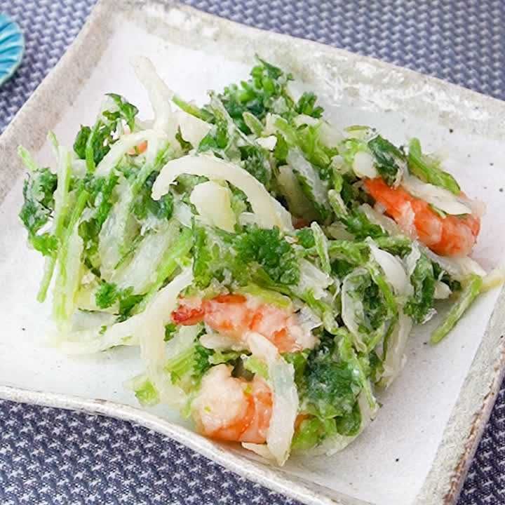 えびとパクチーのかき揚げ