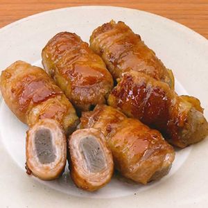 「こんにゃくの肉巻き」のレシピ動画