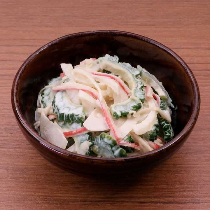 ゴーヤーとかにかまぼこのマヨサラダ
