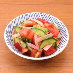 「トマトときゅうりの和風ハムサラダ」のレシピ動画