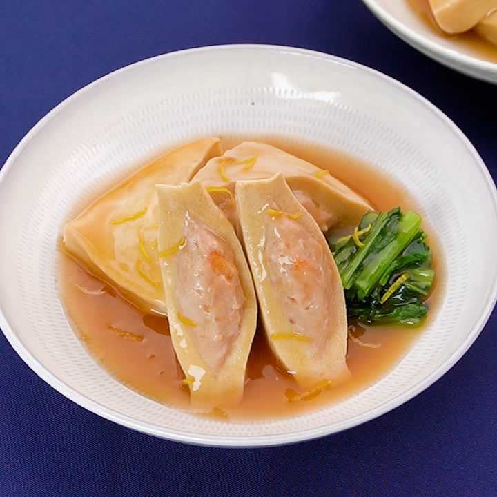 たんぱく質39.5g♪ 高野豆腐のえびはさみあんのレシピ動画・作り方