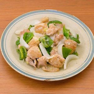 鶏もも肉とピーマンのねぎ塩炒め